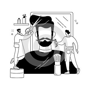 Barbershop abstract concept vector illustration.