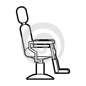 Barbershop chair isolated icon