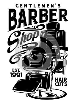 Barbershop Chair Vector Illustration