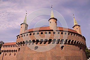 Barbican fortress in Krakow