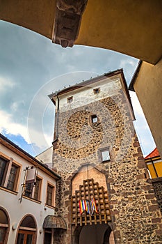 Barbakan v Kremnici, významné stredoveké banské mesto, Slovensko