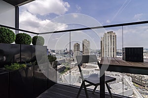 Barbican seen from a balcony photo