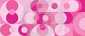 Barbie background, geometric shapes in pink and crimson.