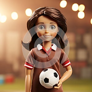 Barbie Girl Soccer Ball: Playful Portraits With Soft Lighting