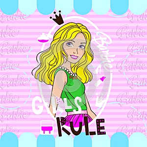 Barbie Girl Rule Vector download