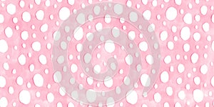 Barbie pink seamless hand drawn kidult polka dot doodle fabric pattern