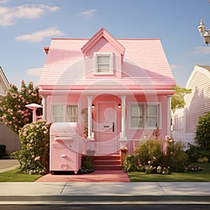 barbie style house ai generated