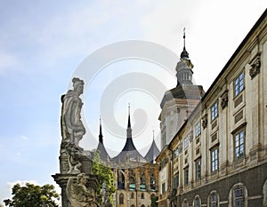 Barborska Street in Kutna Hora. Czech Republic