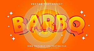 BARBQ editable text effect template