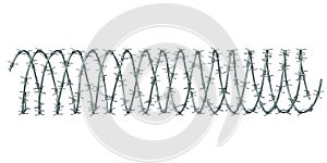 Barbwire isolated