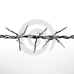 Barbwire isolated on white created with Generative AI