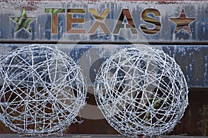 Barbwire tumbleweeds in Texas