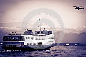 Barca Rio-Niteroi ferry boat on Baia de Guanabara photo