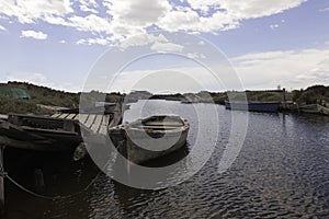 Barcas en el Delta del Ebro,