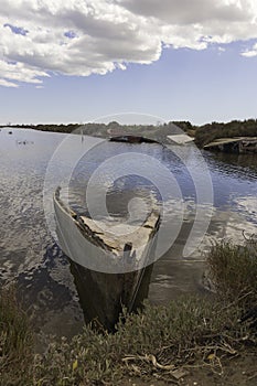 Barcas en el Delta del Ebro,