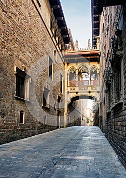 Barcelona - Barri Gothic street, nobody photo