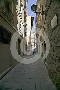 The Barcelona Barri Gotic area is also known as the Gothic Quarter, Spain