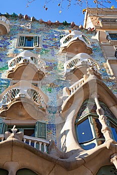 Barcelona Casa Batllo facade of Gaudi