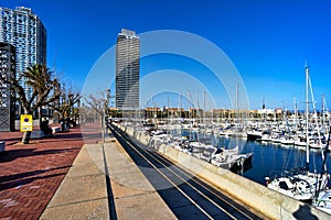 Barcelona. Catalonia. Spain. La Barceloneta is a neighborhood in the Ciutat Vella district photo