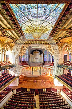 Barcelona. Catalonia. Spain. Palau de la musica catalana concert hall