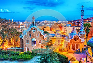 Barcelona, Catalonia, Spain: the Park Guell of Antoni Gaudi