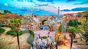 Barcelona, Catalonia, Spain: the Park Guell of Antoni Gaudi