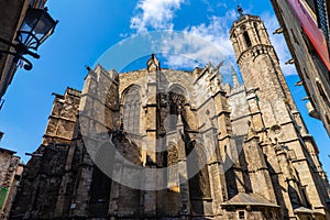 Barcelona Cathedral in Gothic quarter, Spain