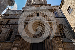 Barcelona Cathedral in Gothic quarter, Spain