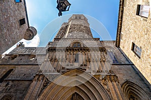 Barcelona Cathedral in Gothic quarter, Spain