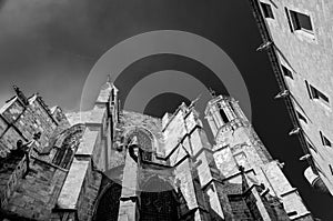 Barcelona Cathedral Santa Eulalia back walls photo