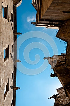 Barcelona Cathedral Santa Eulalia and sky photo