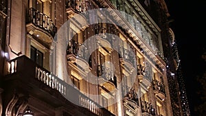 Barcelona Christmas Decorative Led Lights on Facade