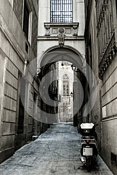 Barcelona City alley photo