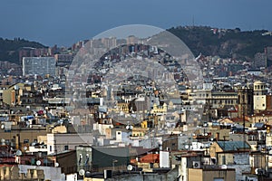 Barcelona city skyline