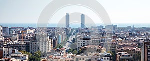 Barcelona city skyline photo
