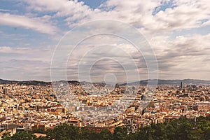 Barcelona city, Spain, aerial view