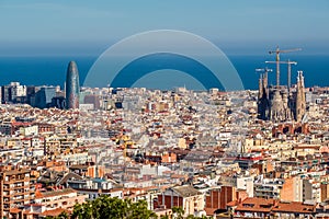 Barcelona cityscape overlook