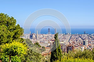 Barcelona cityscape overlook