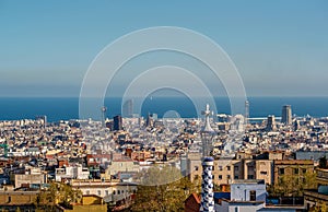 Barcelona cityscape overlook