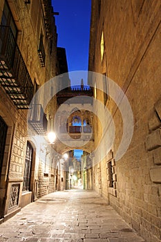 Barcelona Gothic quarter, Carrer del Bisbe photo
