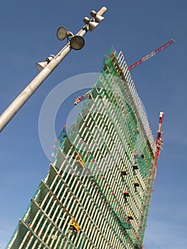 Barcelona high rise under construction photo