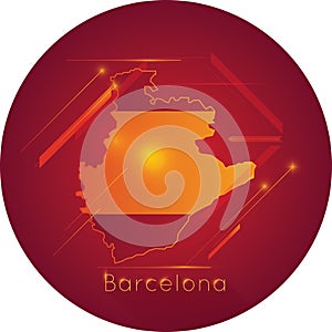 barcelona map. Vector illustration decorative design