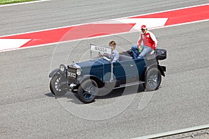 BARCELONA- MAY 9:Felipe Massa of Ferrari on parade