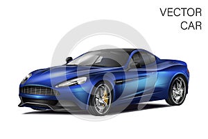 BARCELONA - MAY 17: Vector Aston Martin Vanquish at Barcelona International Motor Show - Salon Internacional del Automovil. Vector photo