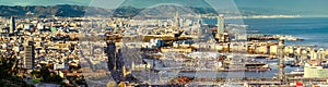 Barcelona Panorama Montjuic hill