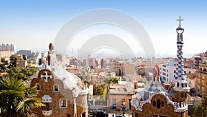 Barcelona Park Guell of Gaudi modernism photo