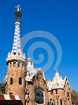 Barcelona Park Guell Gingerbread House of Gaudi
