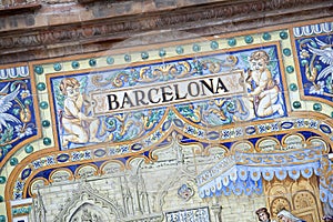 Barcelona, Plaza de Espana; Seville photo