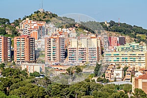 Barcelona residential district cityscape view