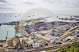 Barcelona`s shipping yard